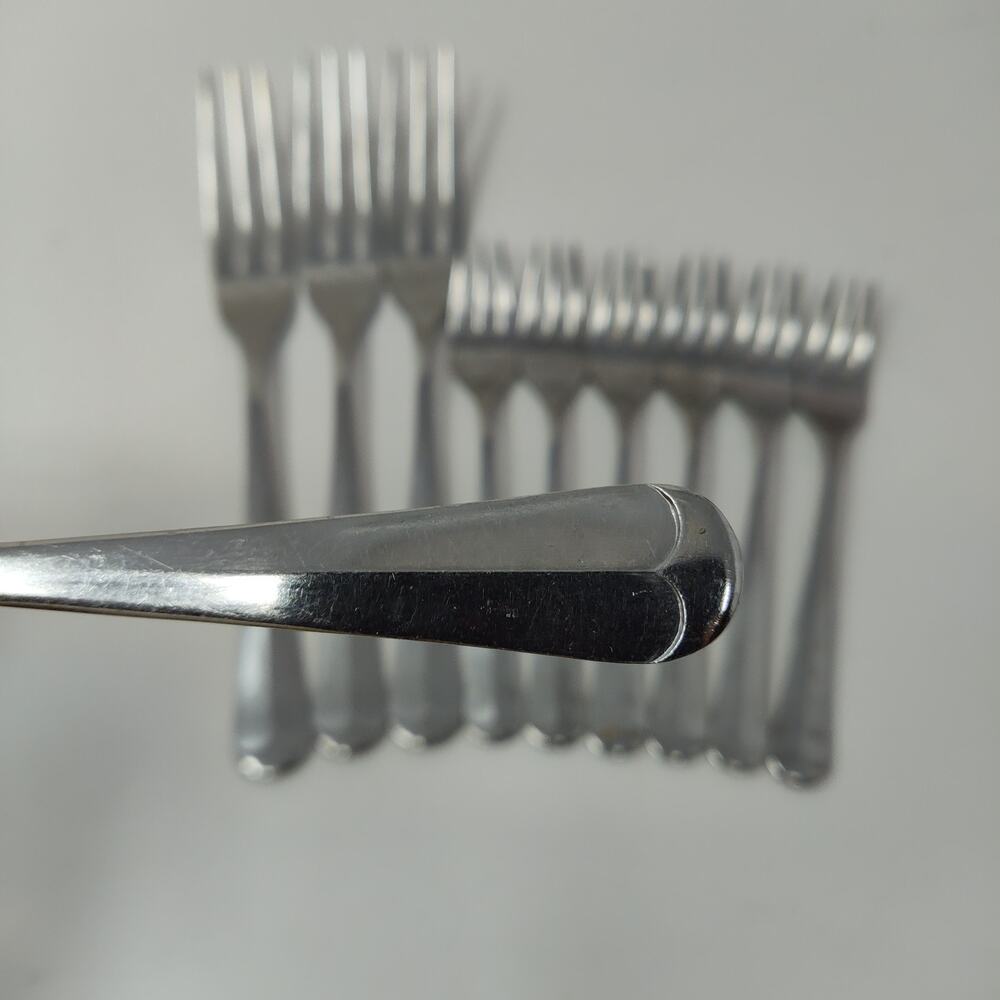 9X FK Orleans Silver stainless ORL19 Dinner Cocktail Dessert Forks Flatware
